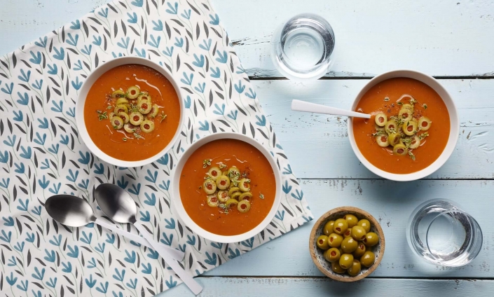 Receta - Gazpacho con aceitunas Manzanilla