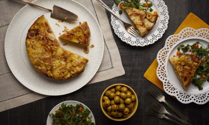 Receta - Tortilla de patatas con Aceitunas Manzanilla